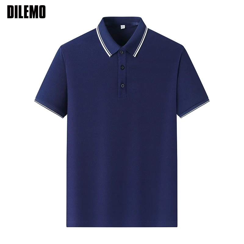 

High Quality New Summer Brand Polo Soft Shirt Classic Short Sleeve Plain Slim Fit Casual Streetwear Tops Fashions Men Clothing