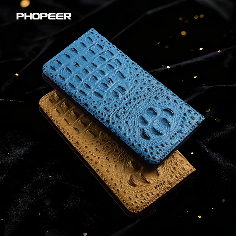 Luxury Genuine Leather Phone Case for Realme GT Neo Series GT Neo 3 2 SE T GT 8 pro with Unique Crocodile Claw Texture case
