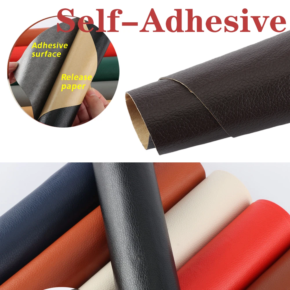 50X138CM Self-Adhesive Leather DIY Sofa Patch Repair Leather Synthetic Subsidy PU Adhesive Sticker car seat Repair Material 1PCS