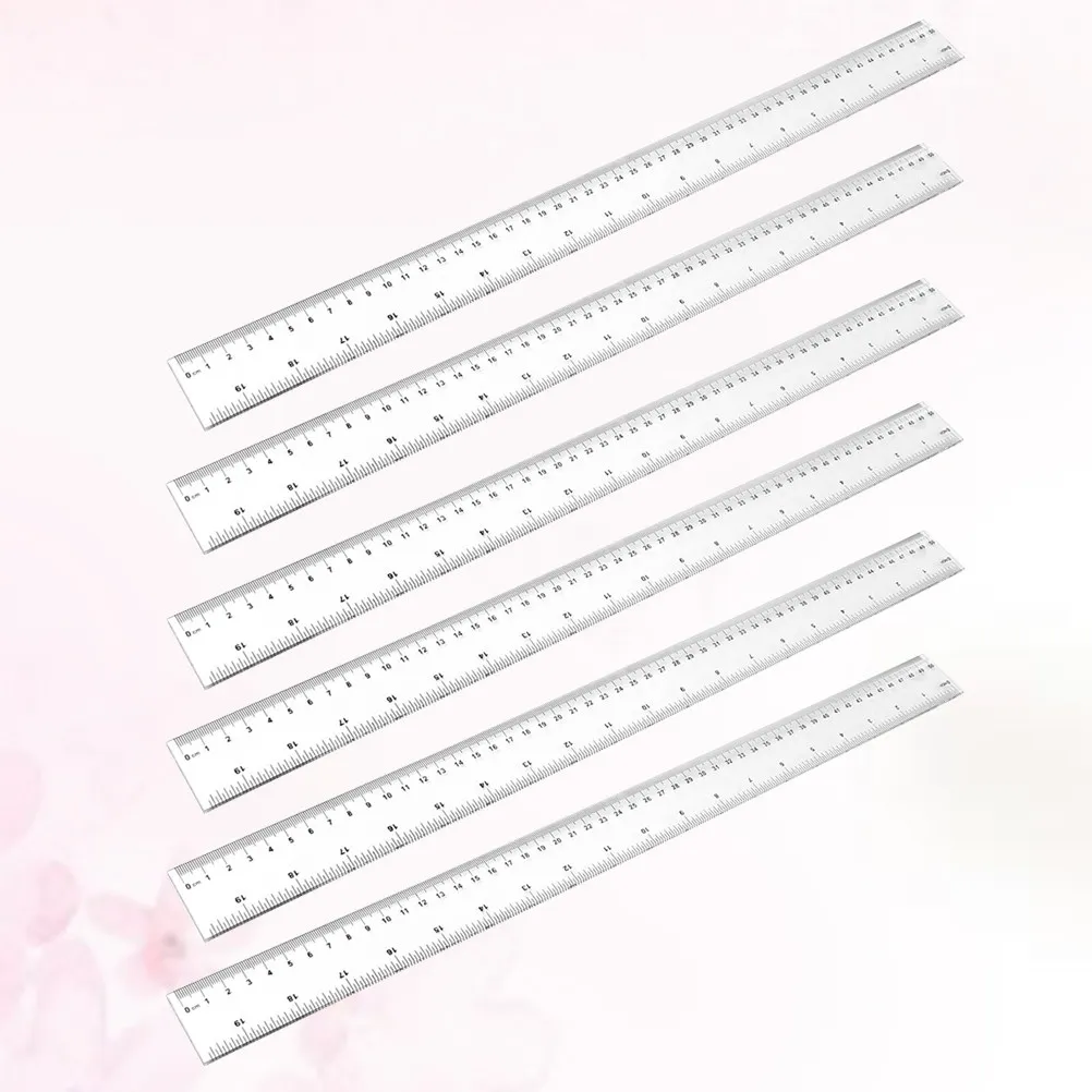 conjunto-de-reguas-de-plastico-profissional-6-pecas-50cm-borda-reta-transparente-com-graduacoes-precisas-resistente-ao-desgaste-para-estudantes
