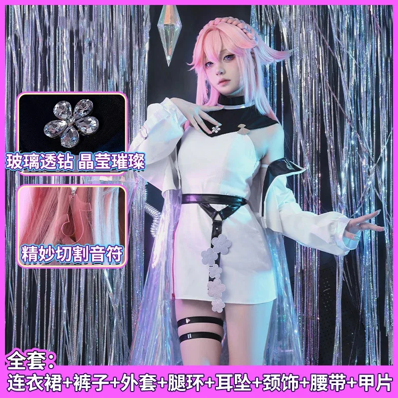 

CyGame Genshin Impact Последний Yae Miko Косплей Костюм Парик Мико Косплей Наряд Для Хэллоуина Карнавал Cos Ролевые Игры Взрослые Женщины M
