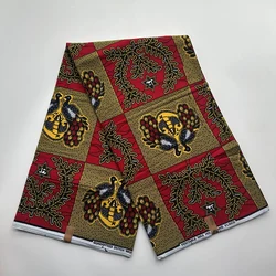 Holland real wax fabric high quality 100% cotton Africa Nigeria Ghana style Ankara fabric African clothing wax print 6 yards