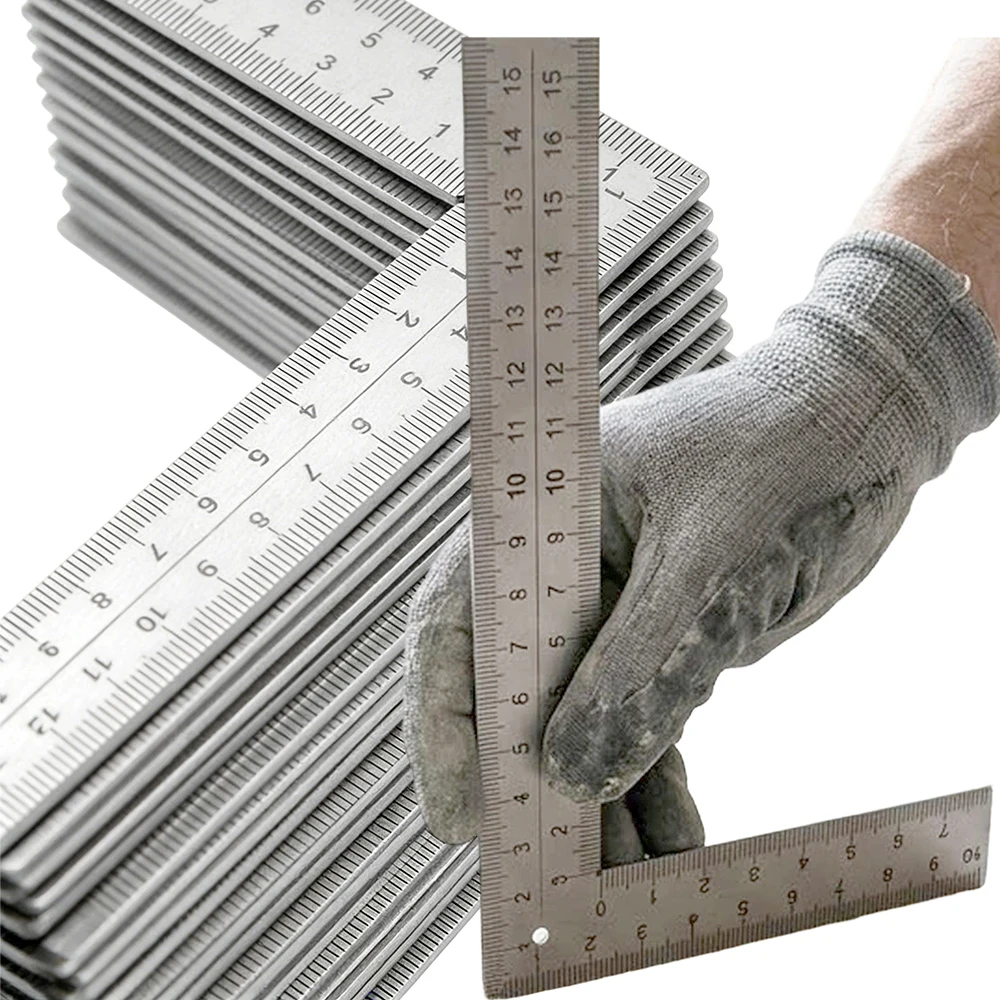 

1/5 шт. L-образная угловая линейка из нержавеющей стали, прецизионный измерительный инструмент для разметки, маленькая квадратная рамочная линейка