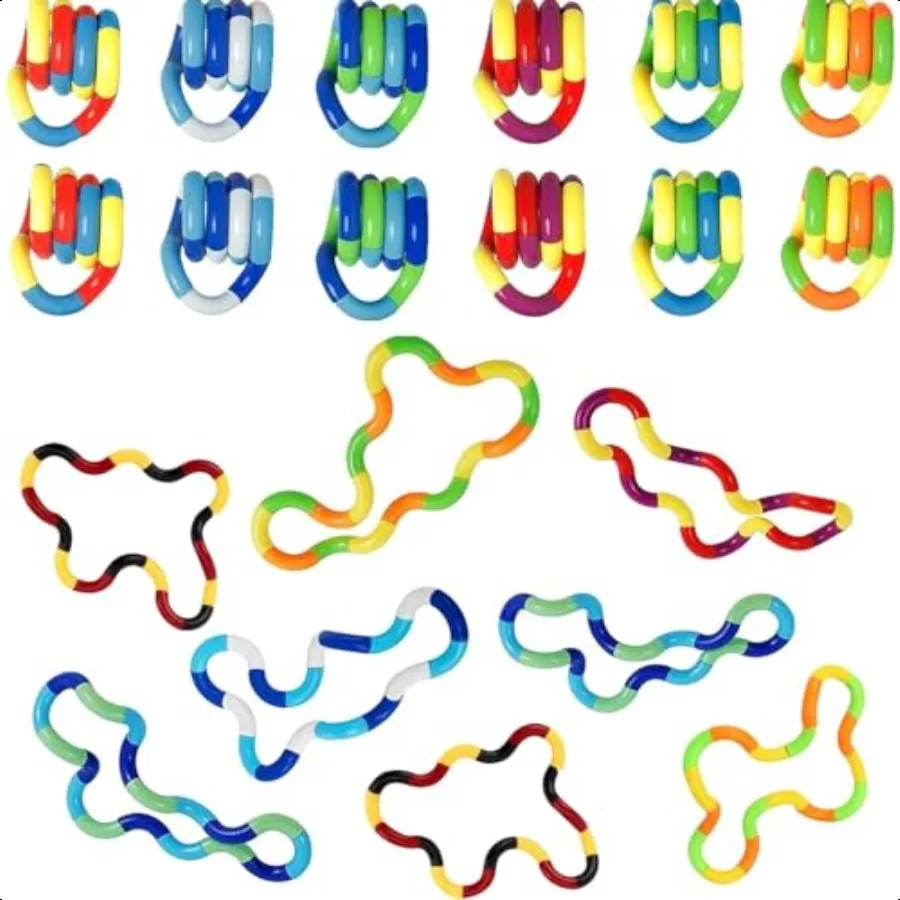 

Разноцветные тихие игрушки-непоседа для беспокойства, анти-тревога, сенсорные игрушки, объединяющие в новые формы, инструмент для воображения мозга