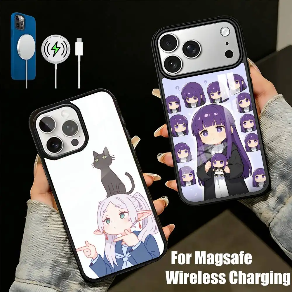 Sousou NO F-FrierenS 2nd Anime Phone Case For iPhone17,16,15,14,13 Plus,Pro Max Magnetic For Magsafe Wireless Charging