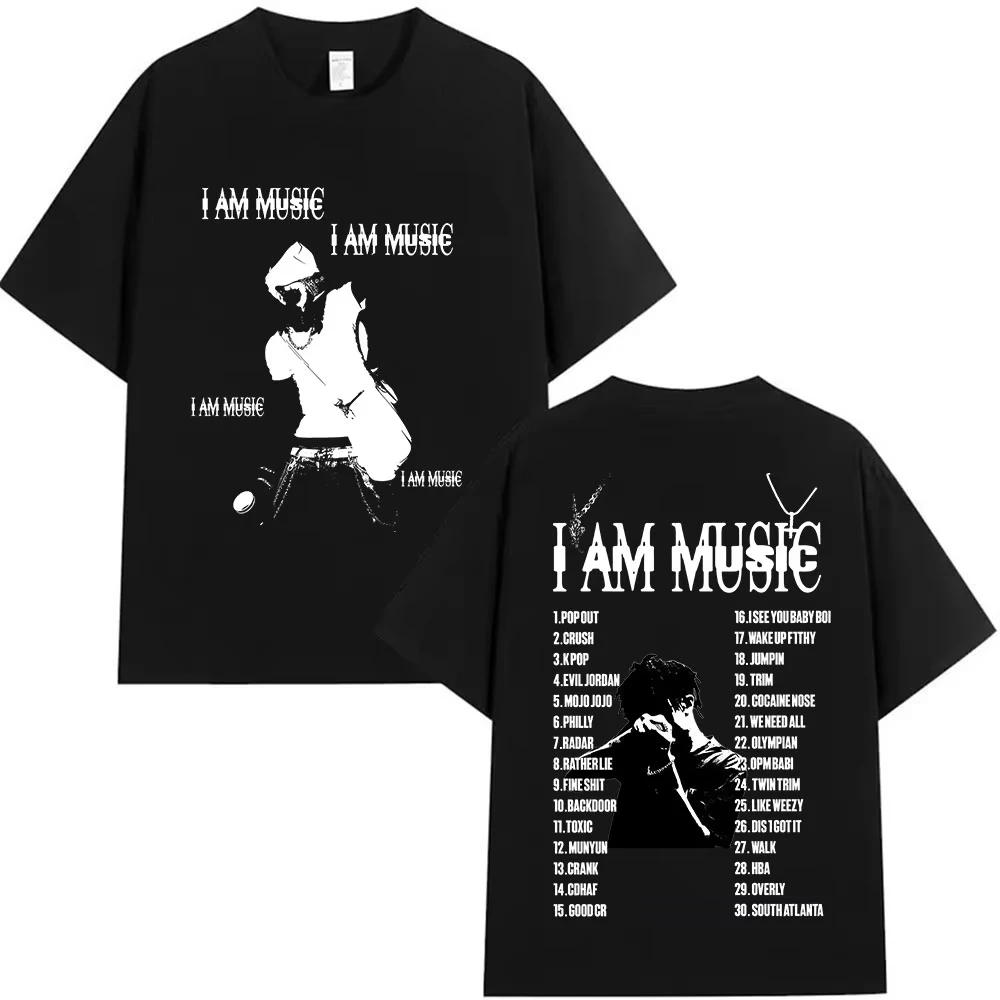 

Rapper Playboi Carti I AM MUSIC Tour 2025 Merch T Shirt Men's Gothic Hip Hop Clothing T-shirts Punk Short Sleeve Cotton T-shirts