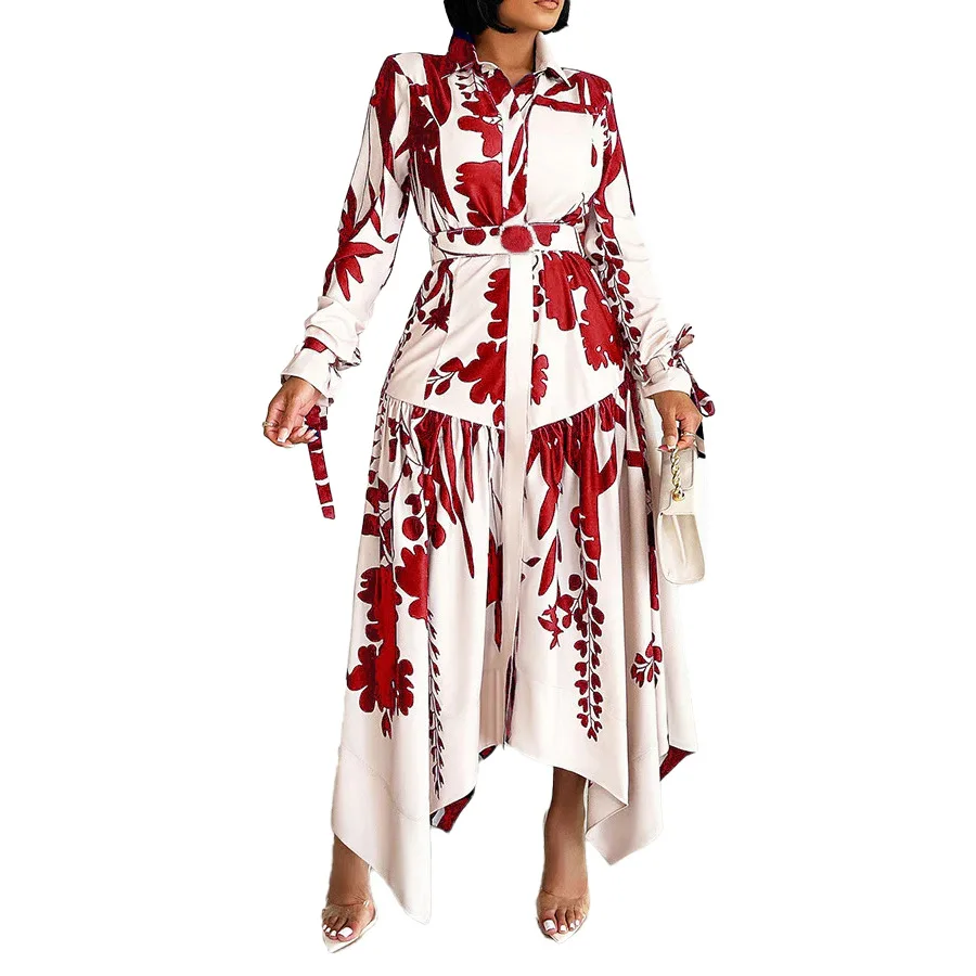 

Elegant Polyester African Party Evening Dresses for Women Summer 2024 African Long Sleeve Print Long Maxi Dress Gowns Outfits