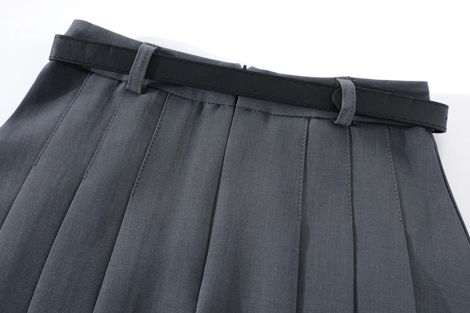 Mini-Plisseerock für Damen, Herbst 2026, Neuerscheinung, hochtaillierte Röcke mit Gürtel, koreanischer Modestil, Minirock für Damen, heiß begehrt – Detail 14