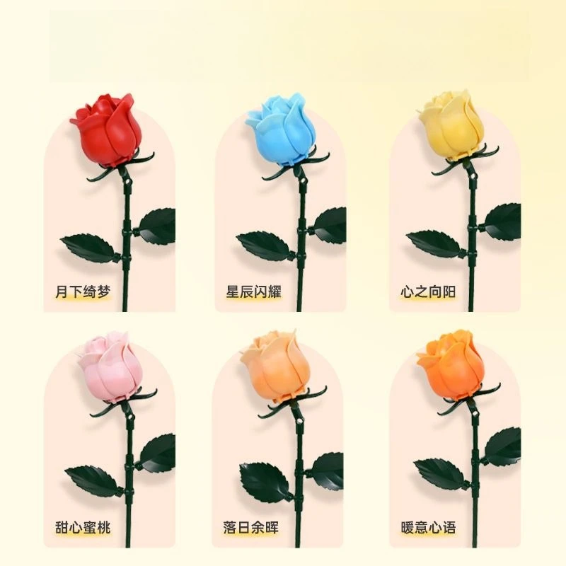 Keeppley Bouwstenen Bloem Bouwstenen Roos Planten Meisje Cadeau Montage Bouwstenen Speelgoed Cadeau