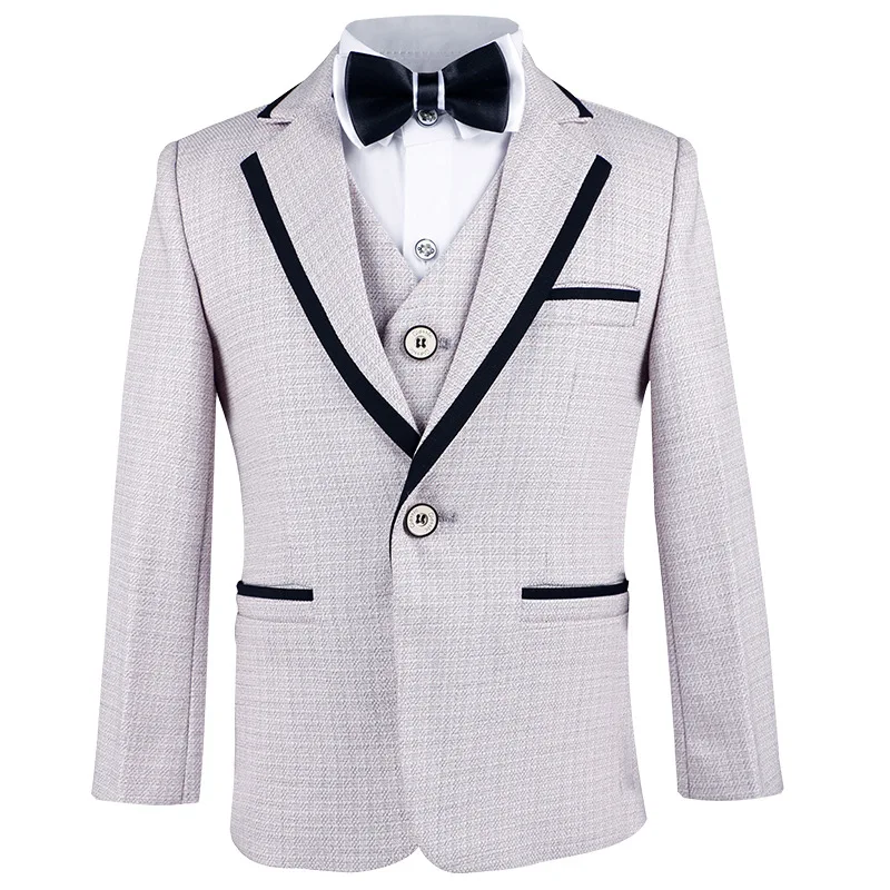 Top Quality Flower Boys Wedding Party Suit Gentleman Formal Photography Dress Kids Tuxedo Outfits Children Performance Costume