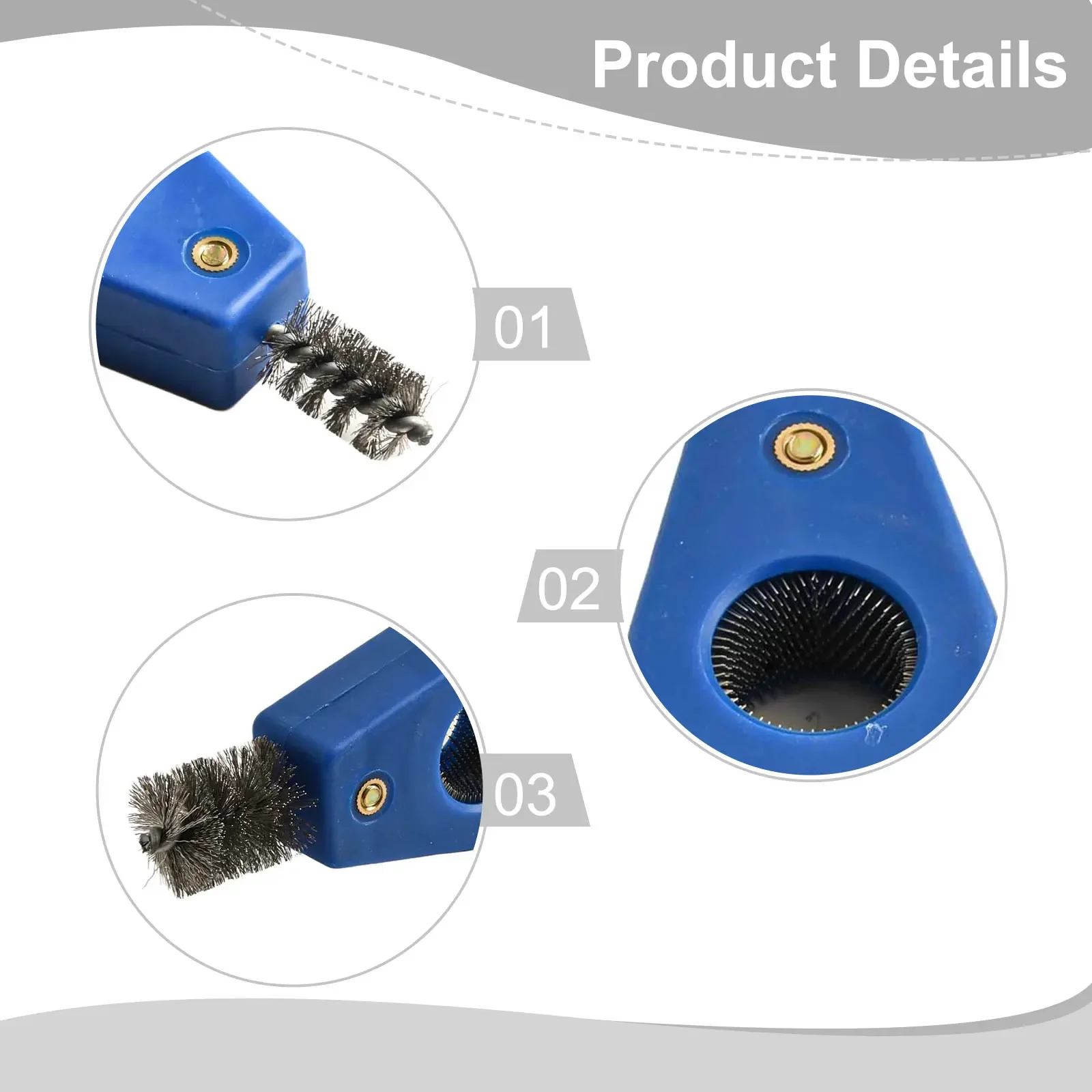 Abrasive Tool 4-in-1 Battery Brush Copper Pipe Cleaner Automotive Applications Efficient Cleaning Hexagonal Handle