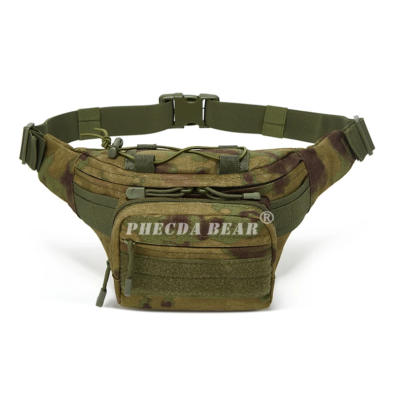 1000D a-tacs fg camouflage waist bag hunting tactical bag cycling cross-body bag fishing waist bag outdoor range bag