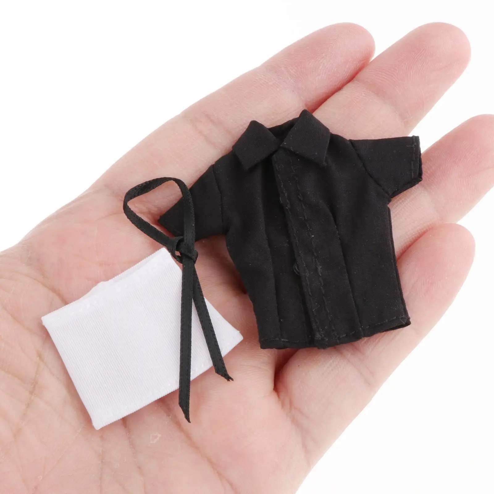 1/12 여성 그림 옷 넥타이 인형과 짧은 치마 셔츠 드레스 수제 액세서리 6 ''액션 피규어에 대한 패션 의상