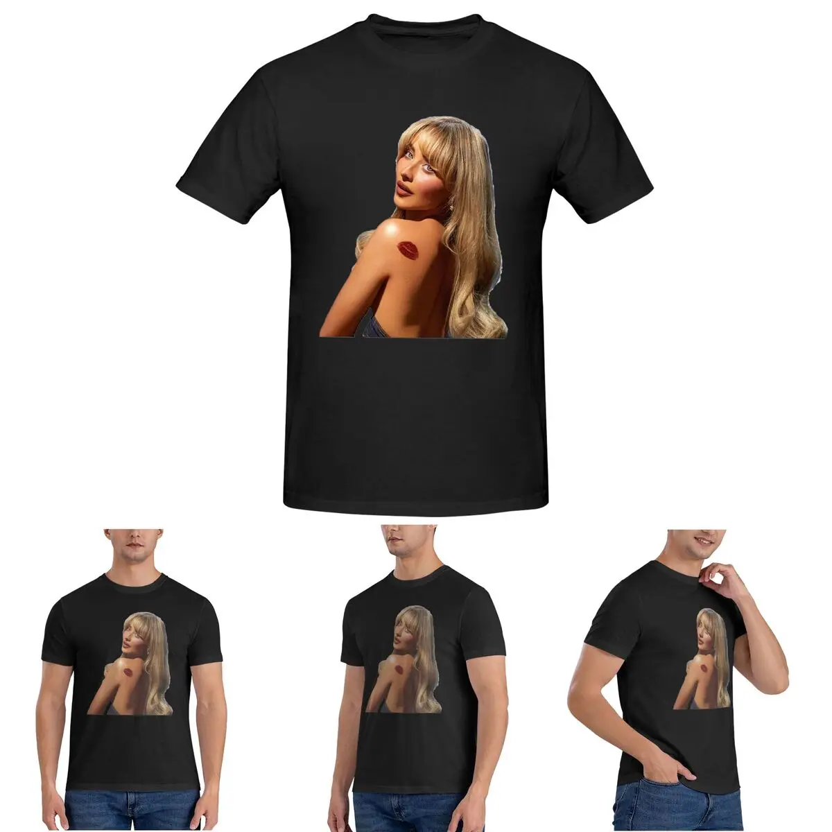 

Sabrina Carpenter T-Shirt for Men Cotton Plus Size T Shirts Men's Tees Short O-Neck Summer Clothes Tops S-6XL