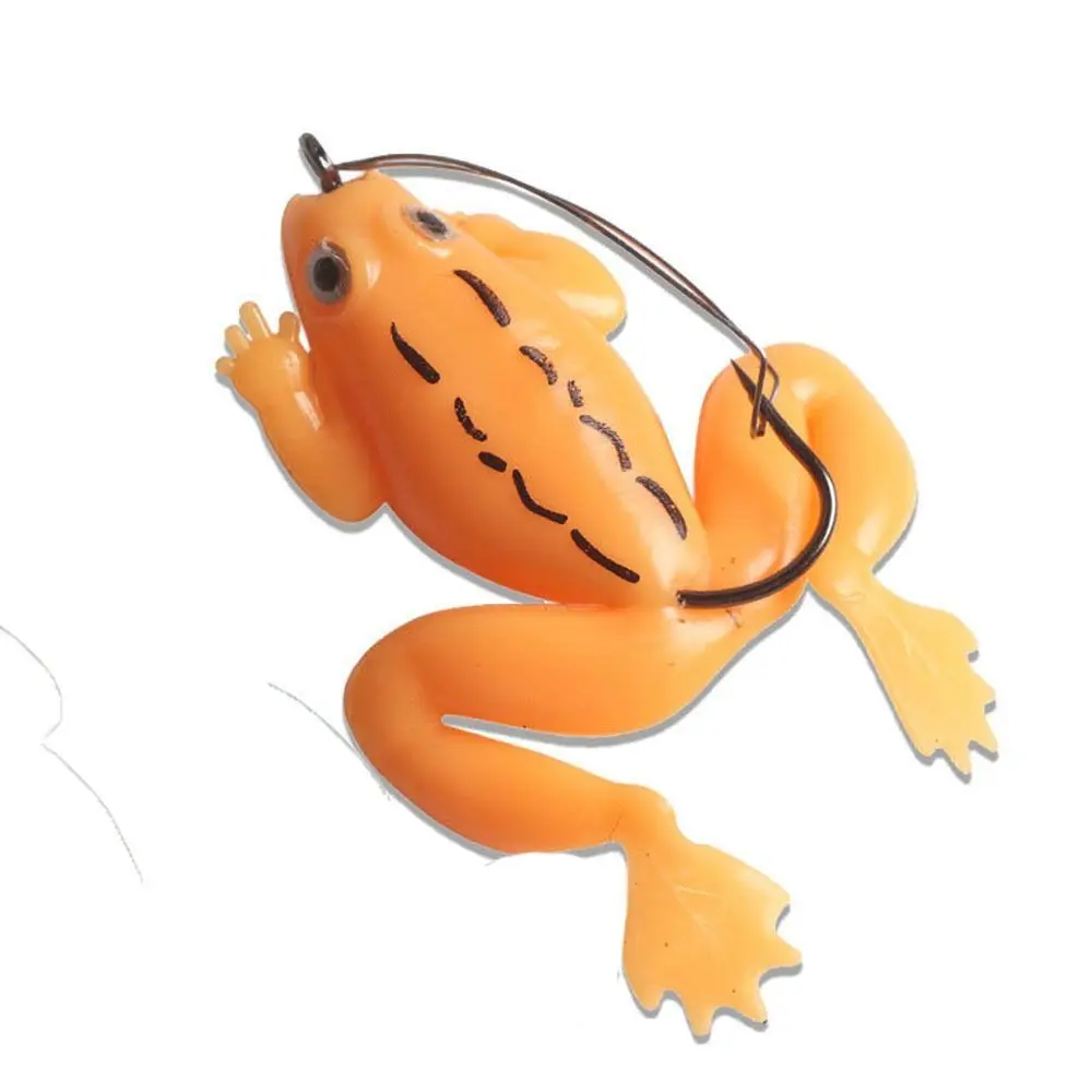 Fishing Gear Mini Jump Frog Bait Lifelike Silicone Thunder Frog Bait Soft Jigging Crankbait Sea Fishing