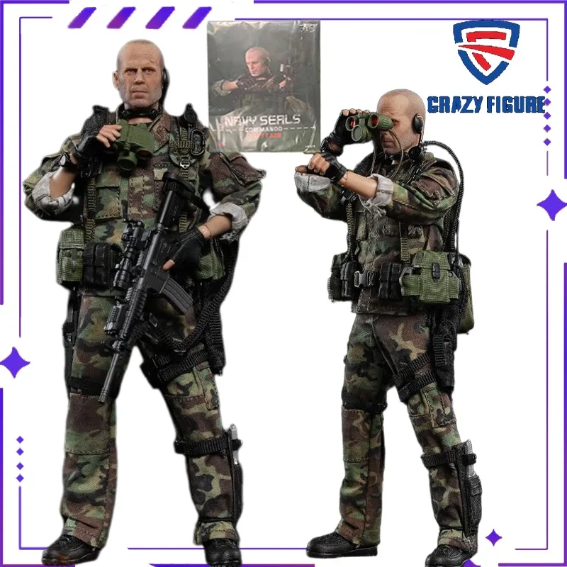 مجنون الشكل الأصلي ختم القوات الخاصة الاعتداء قائد الفريق 1/12 القماش المحمول الملابس دمية الجندي نموذج اليدوية لعبة هدية