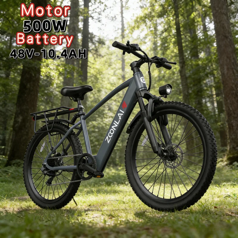 

48V10.4AH lithium battery 500W motor electric bicycle 26 inches adult E-Bike mountain off-road electric moped city bicycle