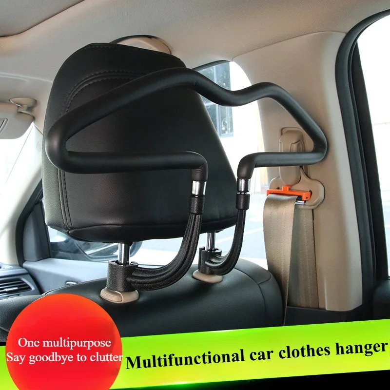 1Pc 450*250mm Universal Soft Car Coat Hangers Car Seat Hook Coat Hanger Car Back Seat Headrest Coat Clothes Hanger Auto Supplies