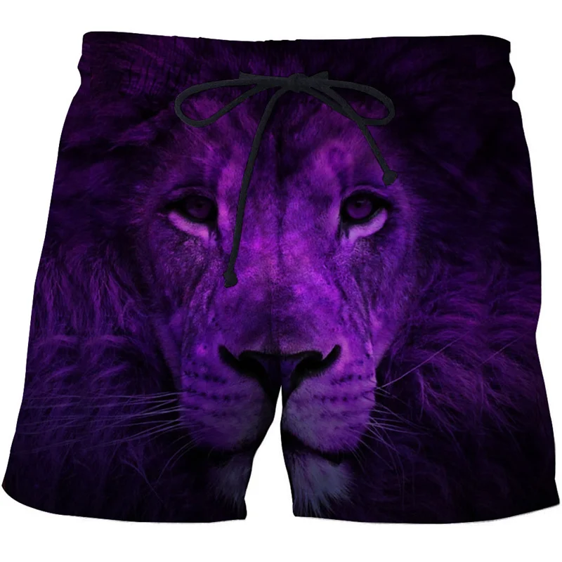 2023 New Summer Lion Graphic 3D Printed Shorts Pants Men Beach Shorts Casusal Fashion Homme Male Swim Trunks Ropa Hombre Shorts