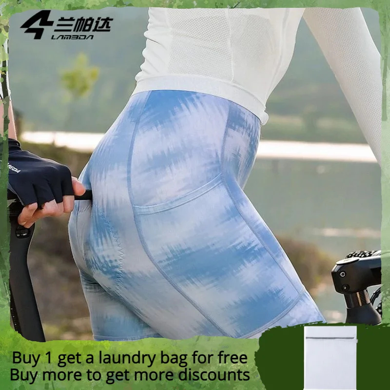 

Lameda Women Bib Shorts High Waist Skinny Cycling Shorts Upf50+ Breathable Bicycle Pants With Pockets Cycling Pants