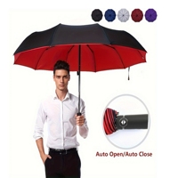Extra Large Triple Folding Umbrella Double Layer Sunshade Men's Women's Business Windproof Large Umbrella