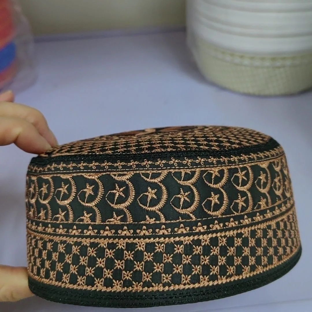 Muslim Caps For Men Clothing Tax Products Turkey  Prayer Mesh Jewish Hat Kippa Islamic Kufi Topi Embroidery