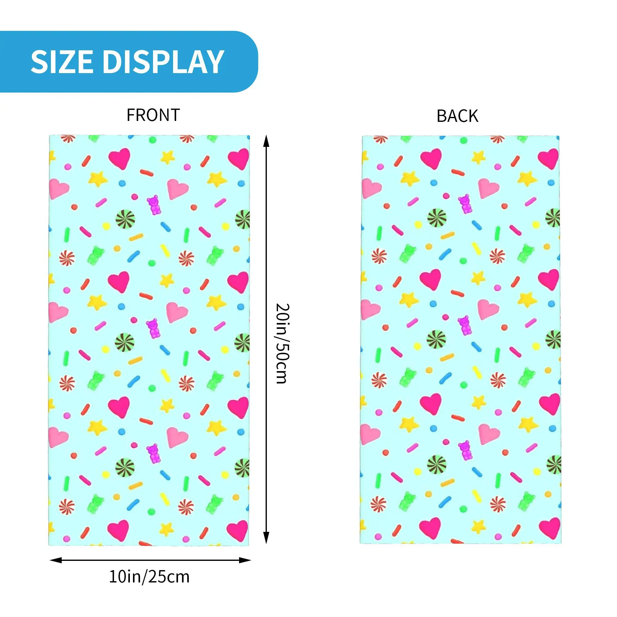 Vanellope VonSchweetz パターン バンダナ ネックゲートル プリント マスク スカーフ 多用途 フェイスマスク ハイキング 釣り 男性用 女性 大人用