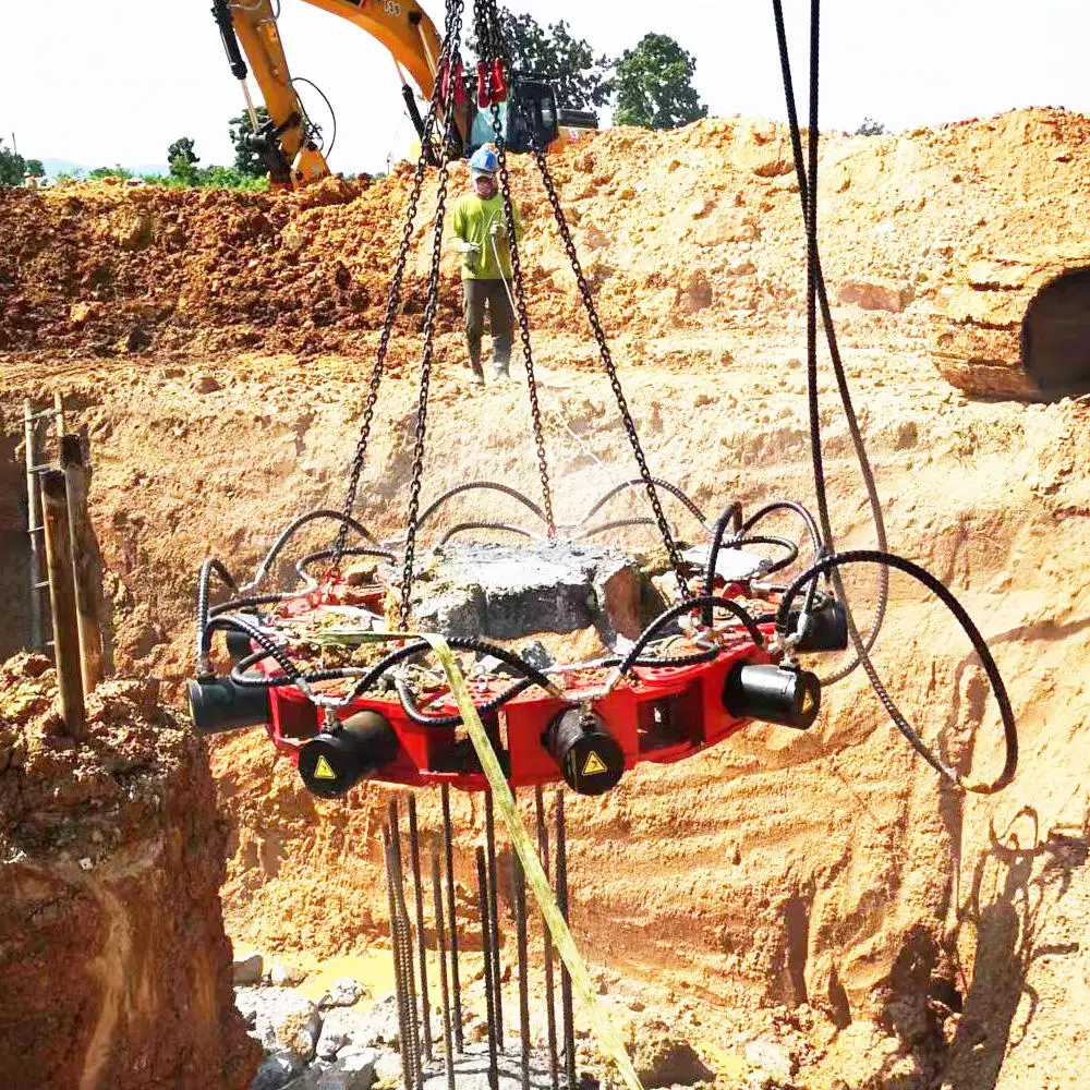 Hot Sale Pile Breaker Construction Widely Using Customized Round Pile Breaking Machine Concrete Breaking Pile Breaker for Mexico