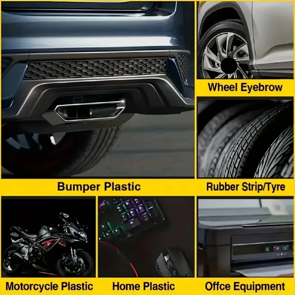 Um kit de escurecimento e brilhante para pneus, um creme de renovação de plástico multifuncional adequado para pneus e interiores, facilmente addr