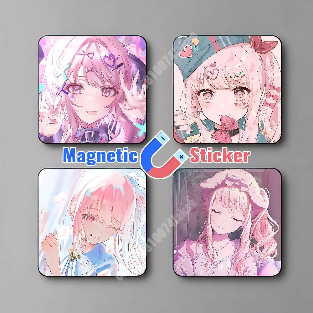 

Nightcord 25 Mizuki Akiyama Magnetic Sticker Reflective Fridge Decal for Metal Surfaces Magnet Sign