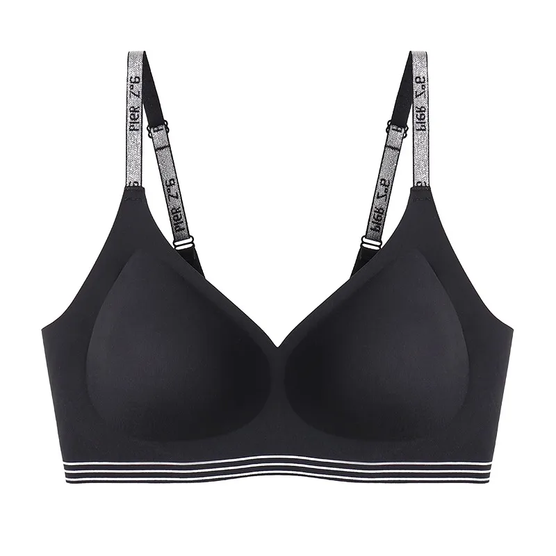 Ästhetischer japanischer nahtloser BH – Push-up ohne Bügel für kleine Brüste, Anti-Durchhängen und bequemes Bralette mit dünnen Trägern MOYISU