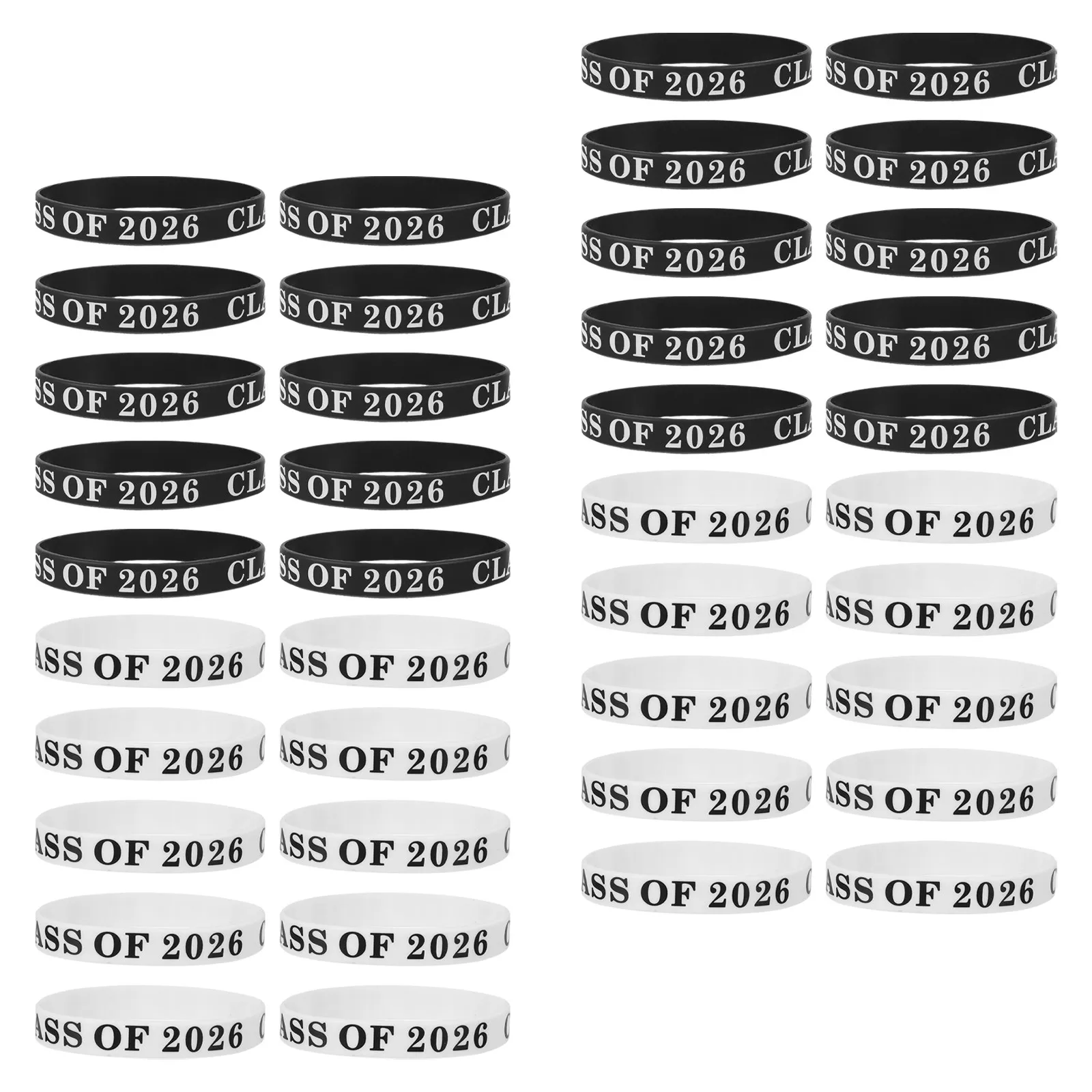 50 Pcs Graduation Party Favor Gift Graduate Silicone for Hand Bracelet Student Gradation Classmates