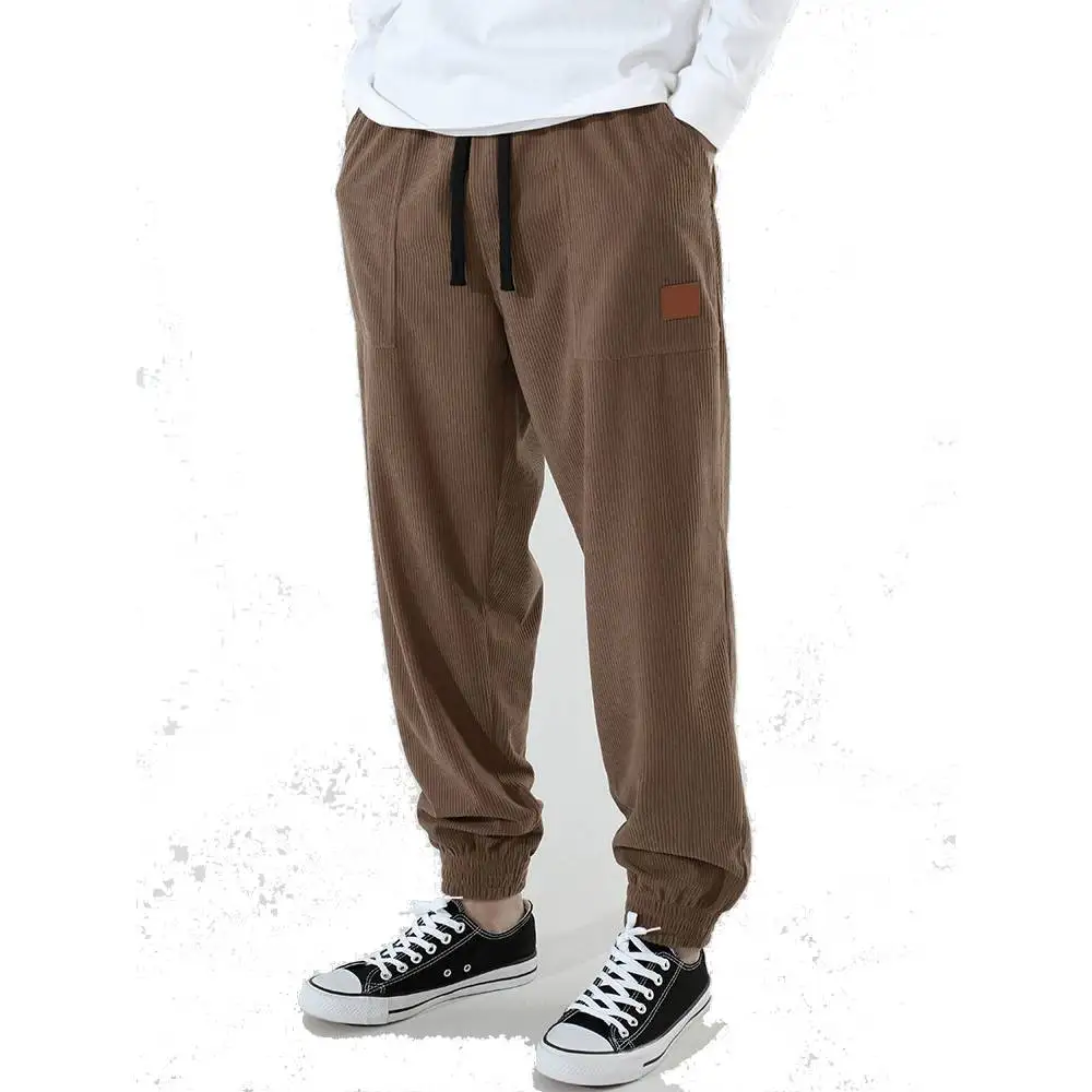 

Mens Women Corduroy Casual Pants Retro Harem Trousers Youth Student Loose Sweatpants Wide Legs All Match Britches Baggy Slacks