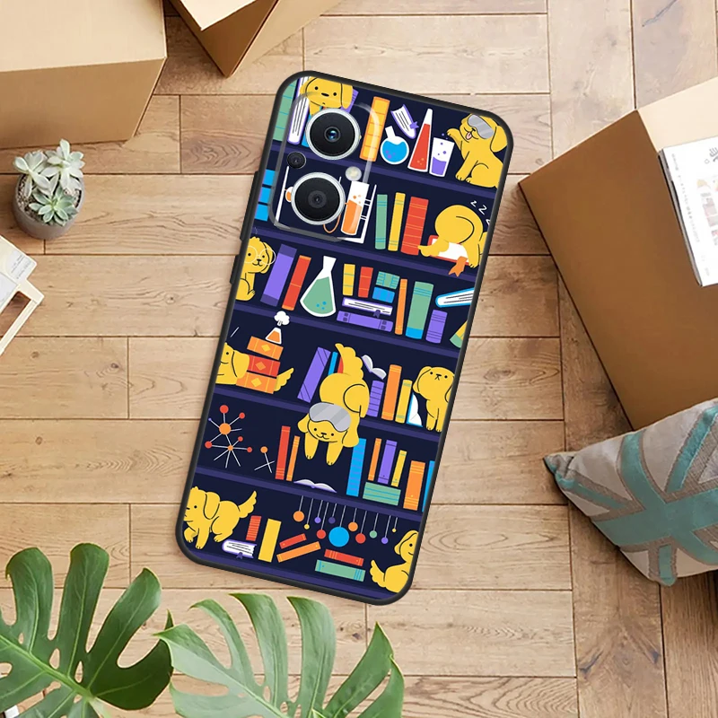 Library Magic cats Kitten Case For OPPO Find X5 X6 Pro X2 X3 Neo Lite OPPO Reno 10 Pro 8T 5Z 4Z 4 6 7 8 5 Lite Cover