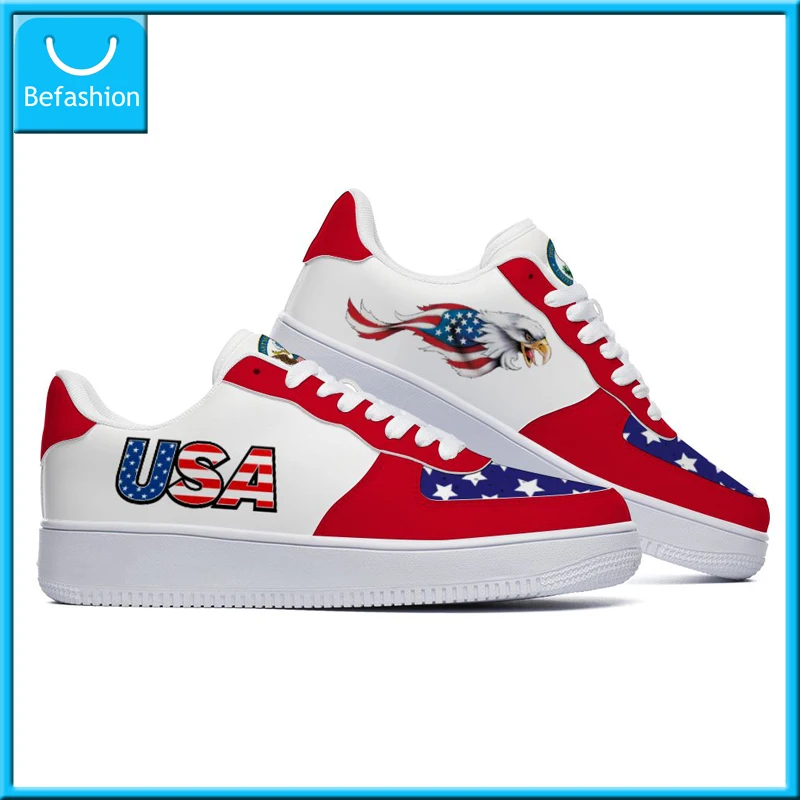 Dropshipping Print On Demand Men Women Custom Shoes Sneaker USA United States Flag Air Force Custom Printing Free Shipping