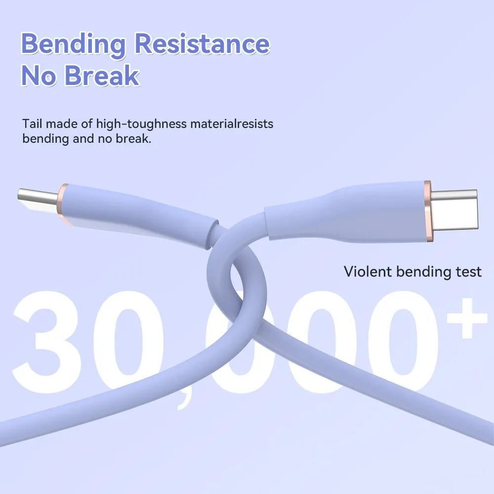 ASOMETECH 2M 60W szybki kabel USB C kabel do szybkiego ładowania kabla USB kabel do Samsung S21 S20 A51 Xiaomi Mi 10 — zdjęcie 7