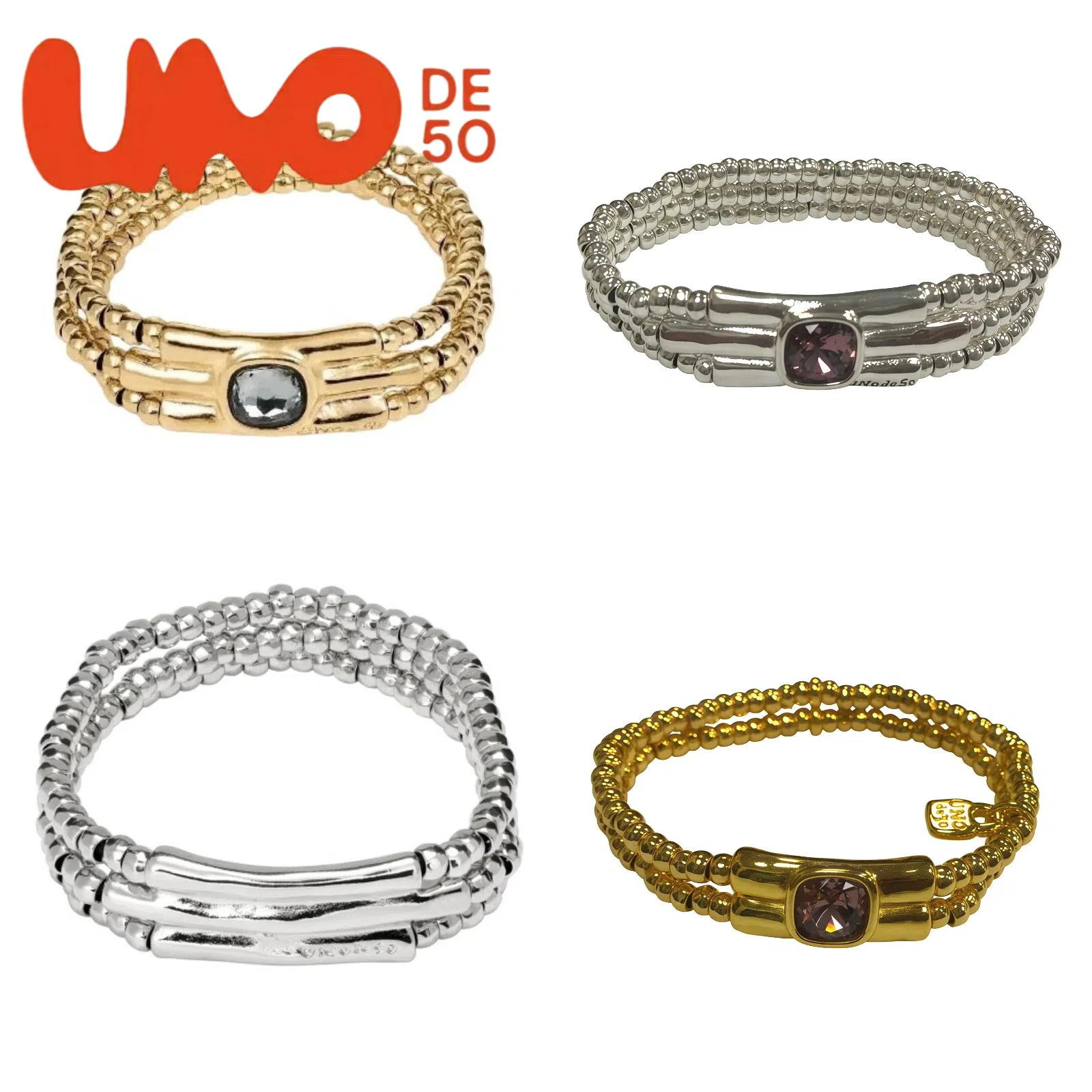 

New UNOde50 24K Gold/Silver Bracelet – Luxury Meets Everyday Style