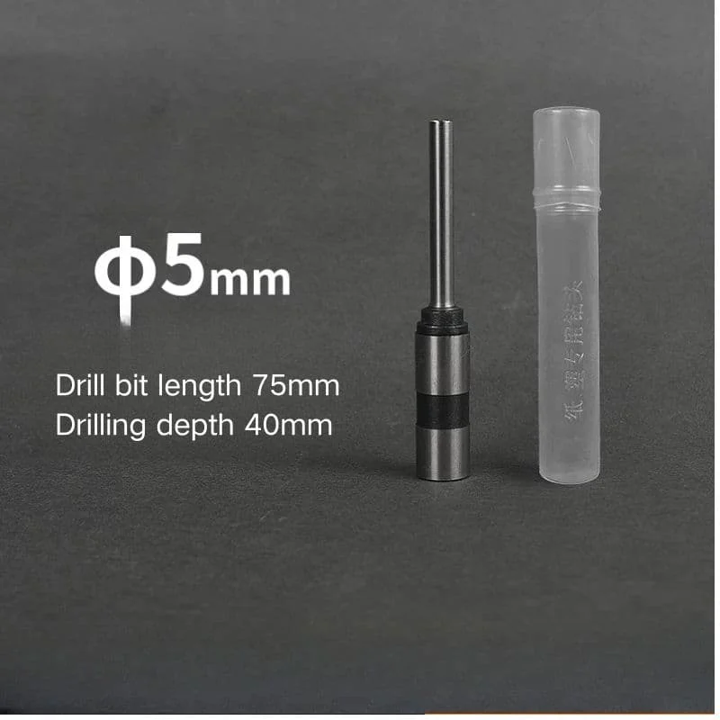 2Pcs Hollow Paper Drill Bits Straight Shank For Punching Machine 2.5-10 mm Hole Punching Diameter Specific For Papers