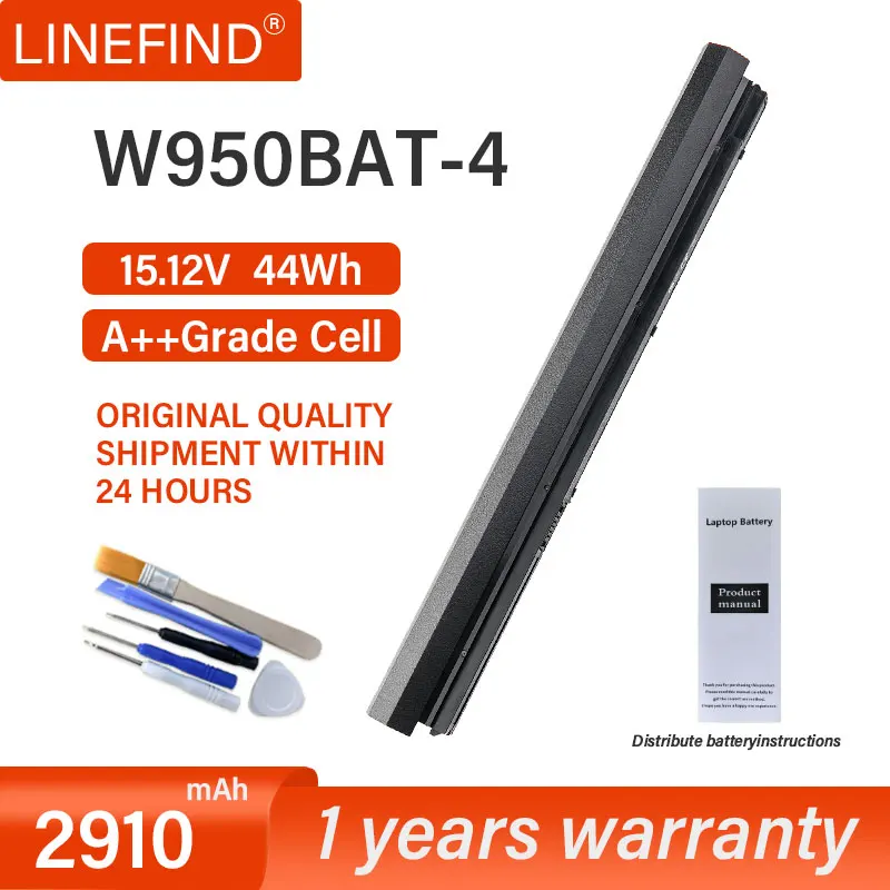 W950BAT-4 Bateria, 15.12V, 44WH, W940JU, W940LU, W950JU, W950TU, W950BU, W950KU, W950LU, série W950KL, 6-87-W95KS