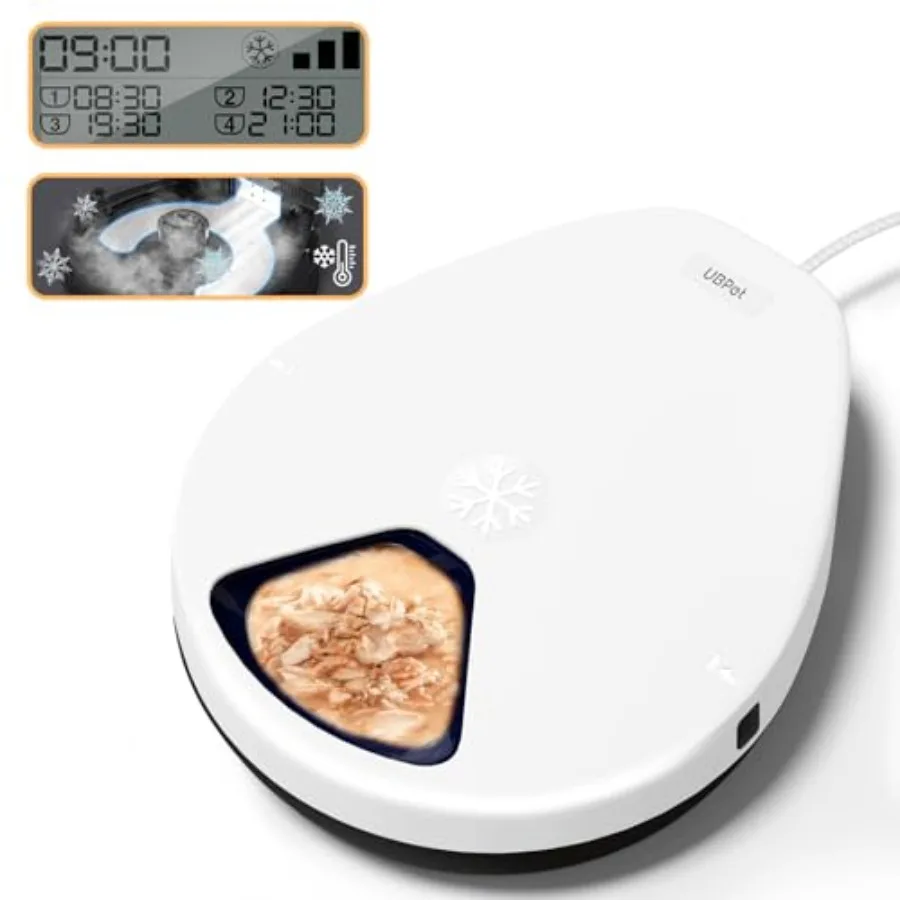 

Automatic Cat Feeder Wet Food 2025 Upgraded Refrigerated Auto Cat Feeder with Semiconductor Cooling 4 Days Freshness 5 Me
