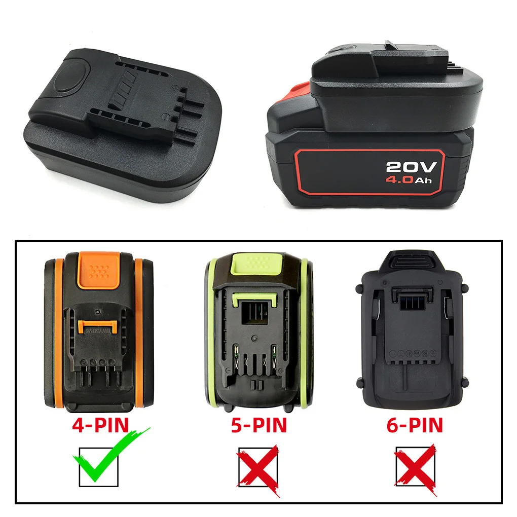 Battery Adapter Converter Plastic Overcharge Protection Convert Tool Replacing Parts Electric Drill Power Accessories