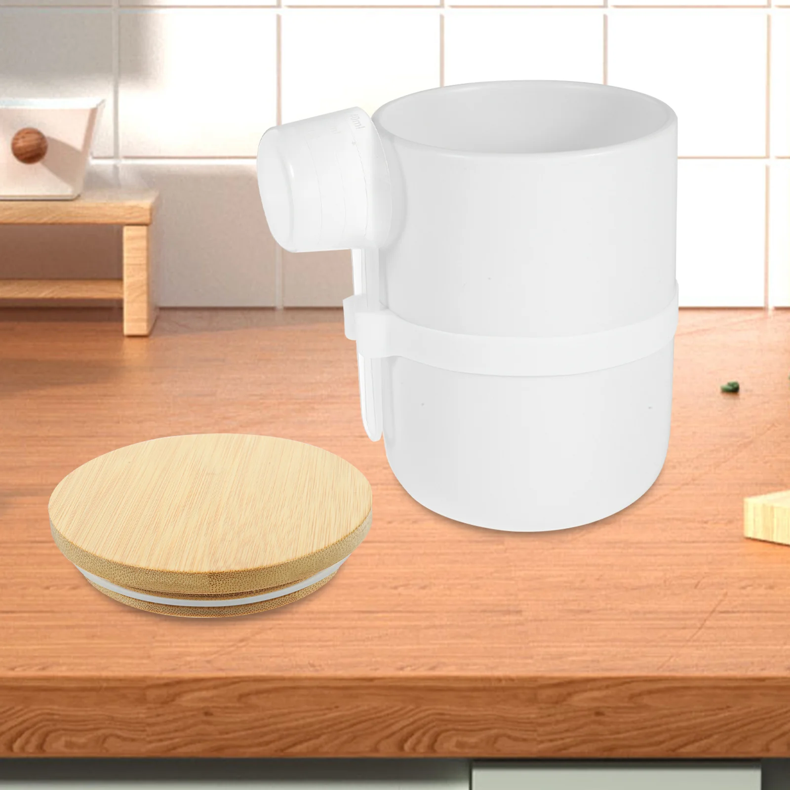 

Ceramic Sealed Jar with Spoon Storage Canister for Tea Coffee Spices Kitchen Organizer Airtight Container Household