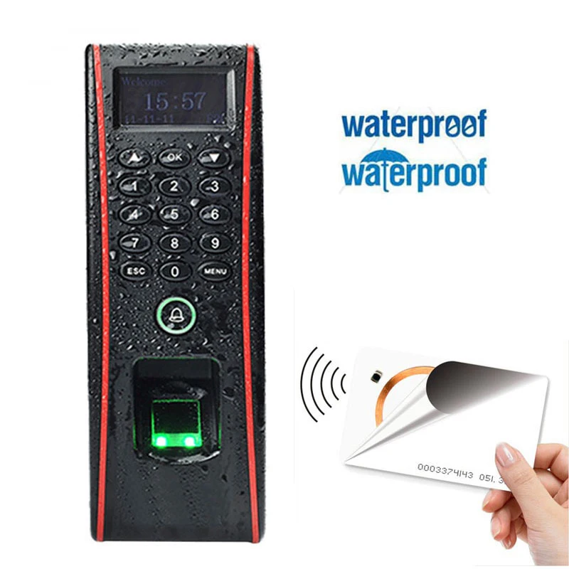 

ZK TF1700/OF107 IP65 Waterproof Biometric Fingerprint Access Control System 125KHZ RFID Card Access Controller With RJ45