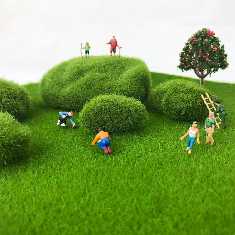 20pcs Simulation Moss Stone Artificial Plant Rocks Ball Fake Green Plant DIY Outdoor Fairy Garden Decoration Creative Crafts