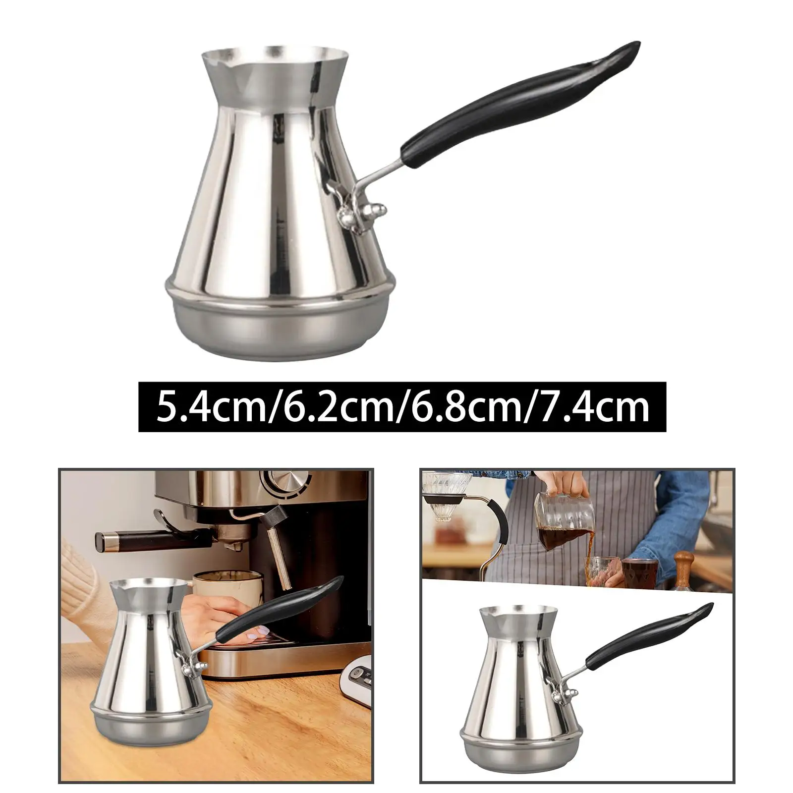 Cafetera, taza de café, calentador de agua y leche, agarre cómodo, jarra de fusión, tetera para restaurante, Bar, oficina, cafetería, hogar