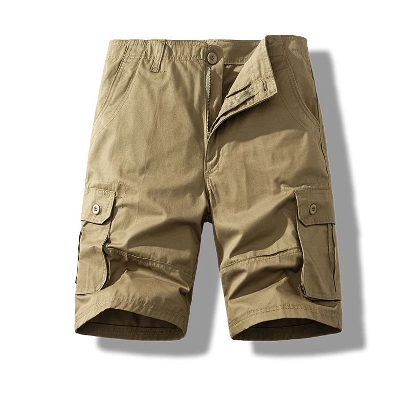 Herren Sportshorts Cargo Shorts Hosen Große Größe Bermuda Halbe Hosen Baumwolle Lose Gerade Laufen Gym Shorts Hosen – Detail 7