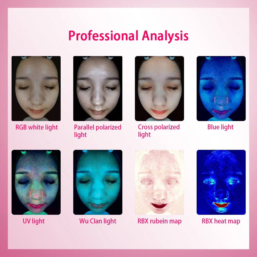 Draagbare Analizador Facial Machine 3D Skin Scanner Care Facial Skin Analyse Machine