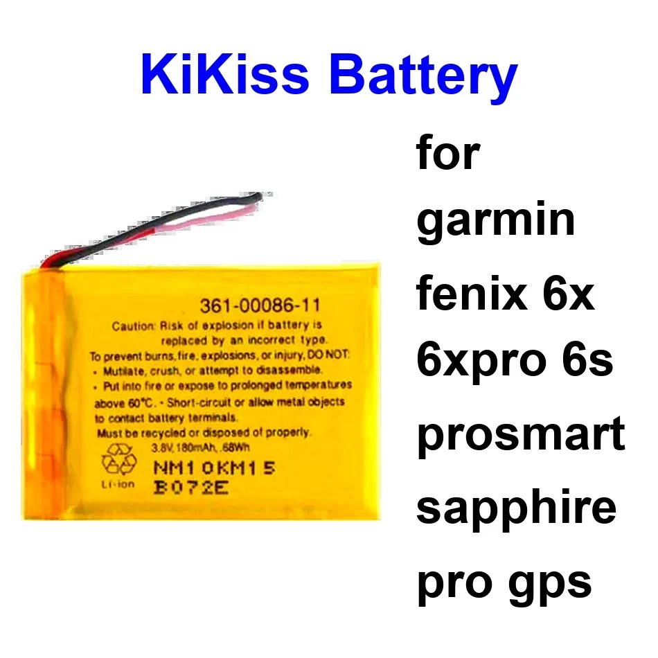 

361-00126-00 (2 провода) 361-00086-12 361-00086-11 Аккумулятор для Garmin Fenix 6X 6XPRO 6S Prosmart Sapphire Pro GPS 180-420 мАч