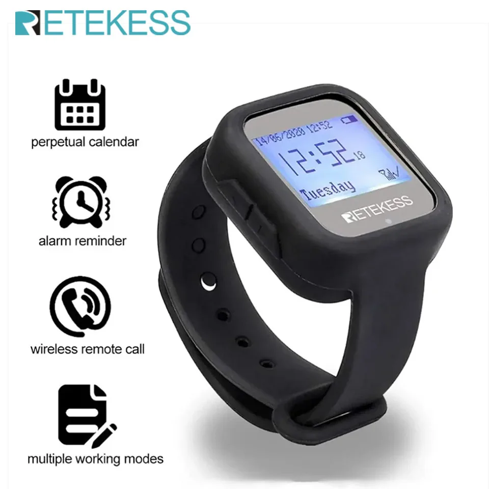 RETEKESS TD106 Waterproof Dustproof Watch Receiver Long Distance For Wireless Calling System Waiter Restaurant Equipment Cafe