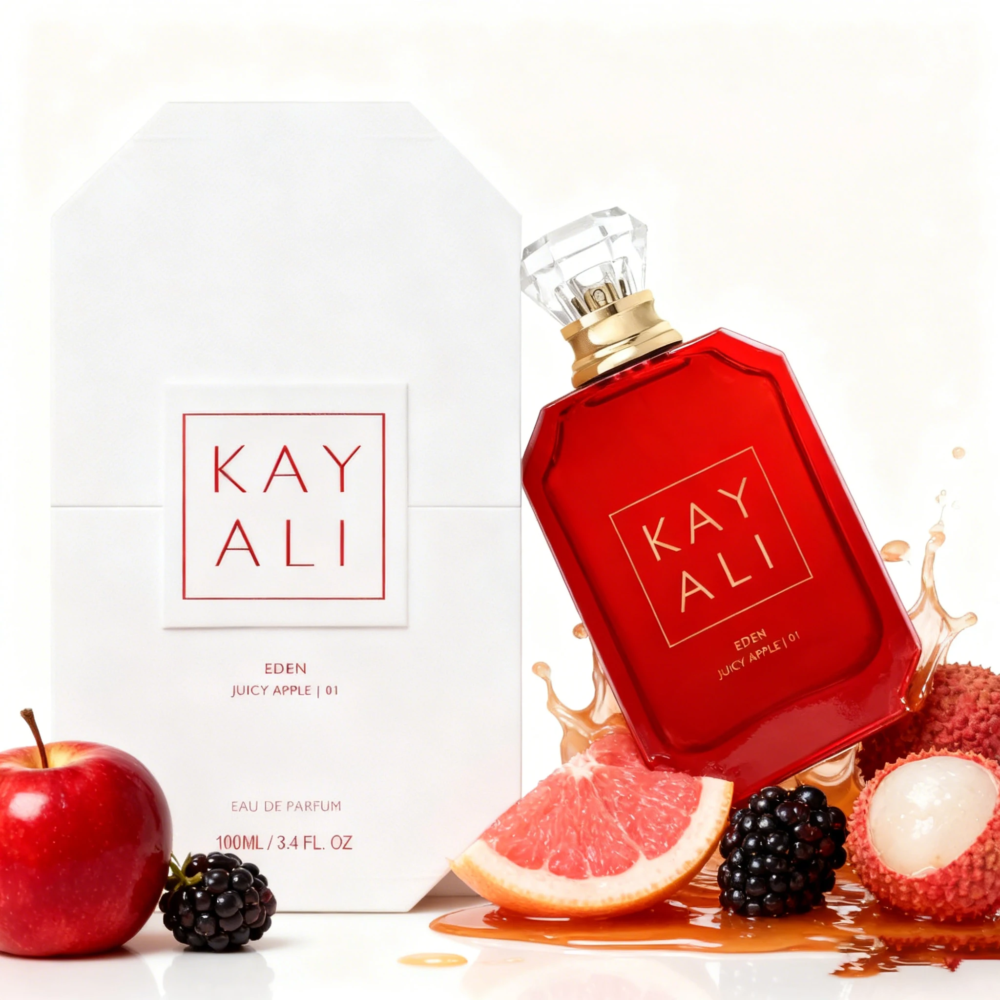 كايالي 01 إيدن رذاذ عطر التفاح العصير |   تفاح أحمر عصير، كشمش أسود، جريب فروت وردي، ليتشي |   3.4 أونصة (100 مل)، يدوم طويلاً